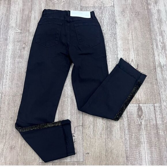 Frame Le High Straight Glitter stripe jeans - Picture 3 of 4